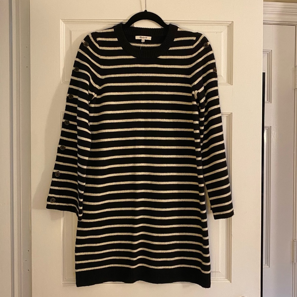 Madewell Button-Sleeve Sweater-Dress - Picture 4 of 13